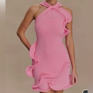 Meshki Caprice Halter Pink Dress